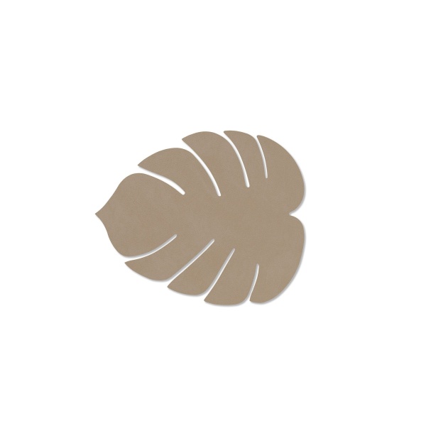 Lind DNA table mat Nupo Leaf S, clay brown