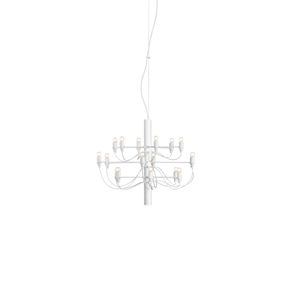 Flos 2097/18 Sarfatti pendel, clear bulbs / matt hvit