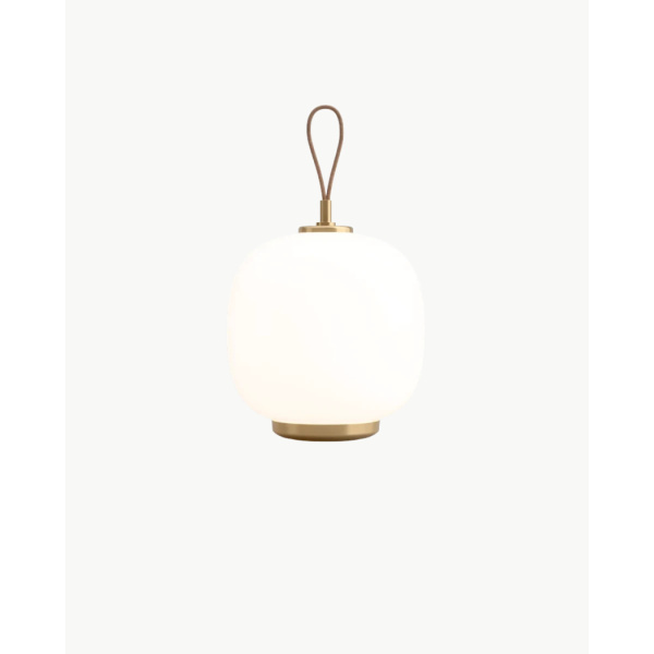 Louis Poulsen VL 45 Portabel lampe, brass/glossy white opal glass