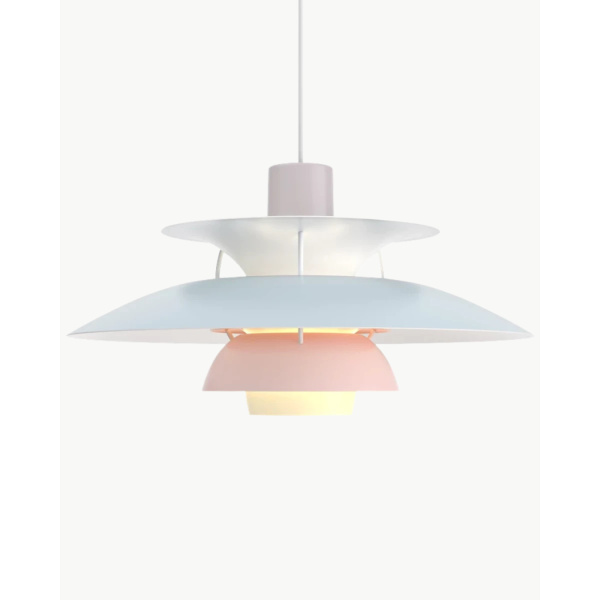 Louis Poulsen PH 5 pendel, Pastels oyster blue rose