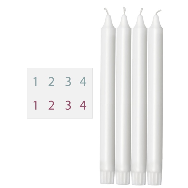 Dottir Advent Kronelys med tall