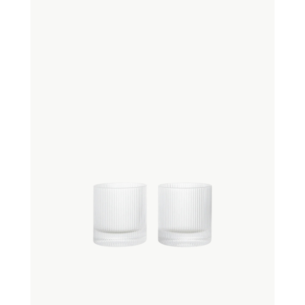 Ferm Living Ripple Tumbler Glasses, clear
