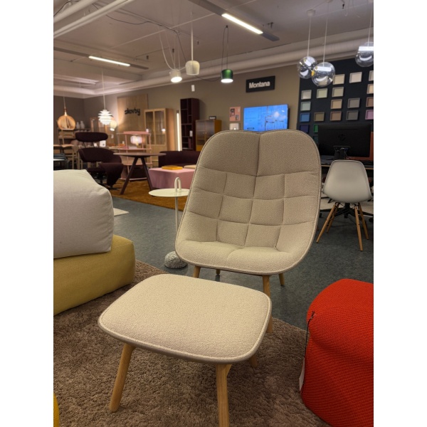 HAY uchiwa quilted lounge stol m/skammel UTSTILLING