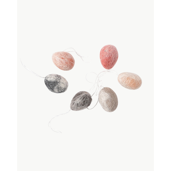 AVEVA Little Hangings, 6-pack, marble solid eggs